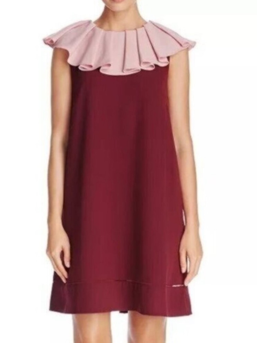 Ted Baker Clarees Ruffle Neck Sleeveless Shift Dress 1